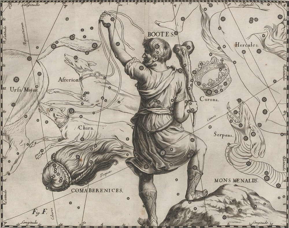 うしかい座のヘヴェリウス星図