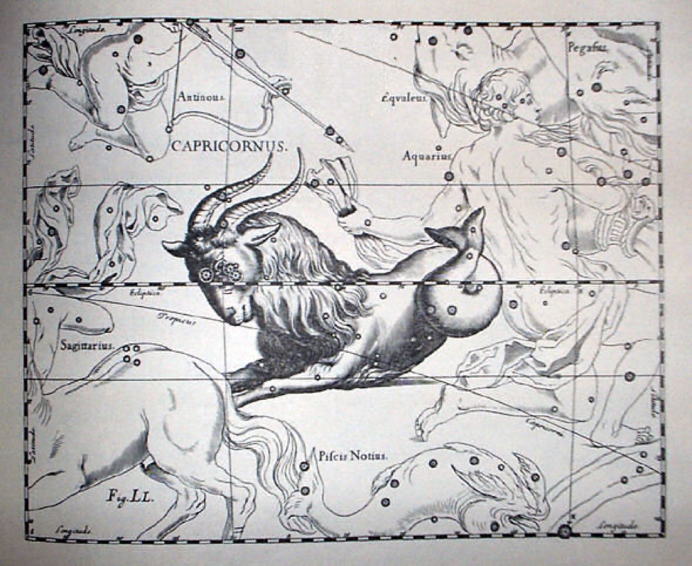 やぎ座のヘヴェリウス星図