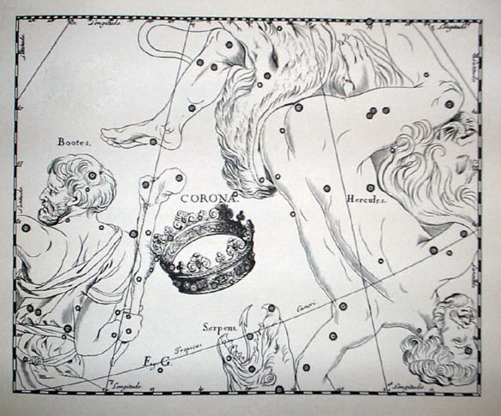 かんむり座のヘヴェリウス星図