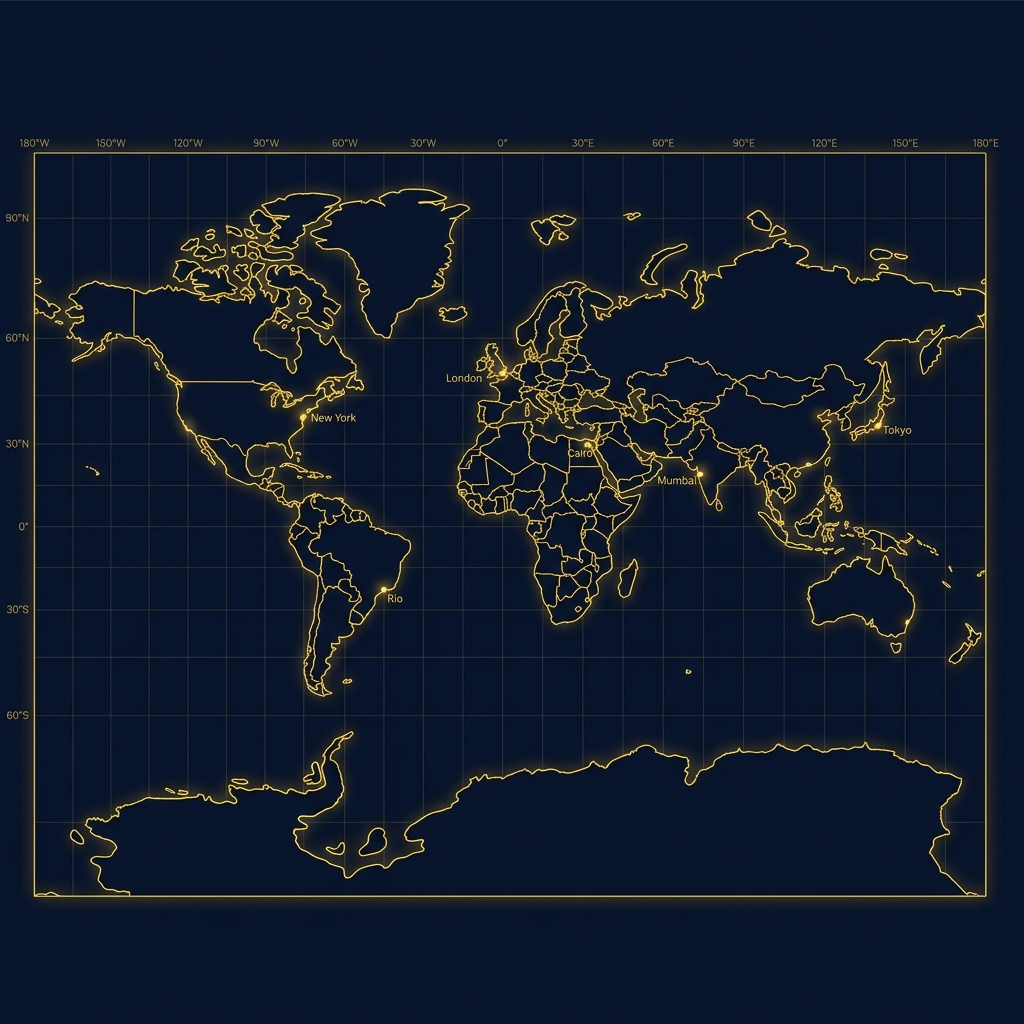 World Map Location Selector